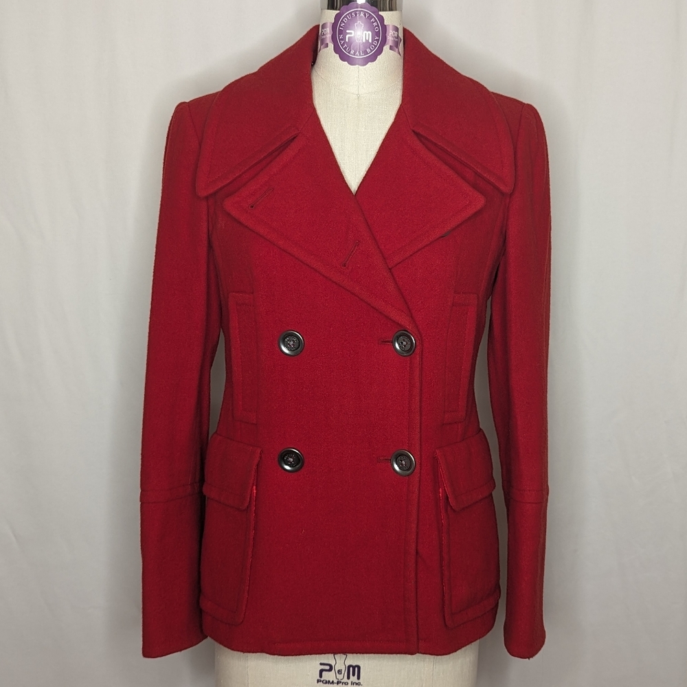 Michael Kors Red Wool Peacoat